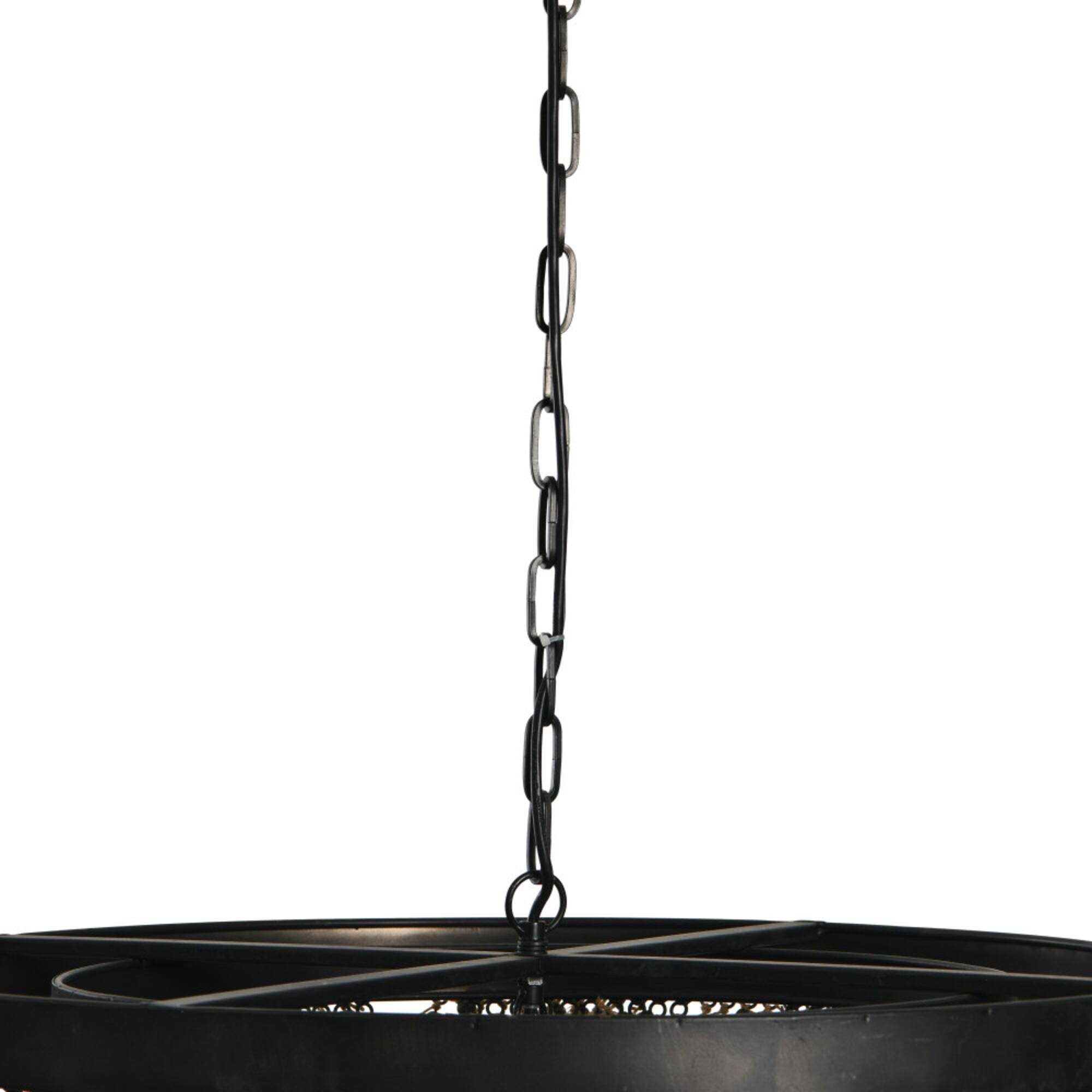 Hello Honey® 27.5" 2-Tier Draped Wood Bead Chandelier